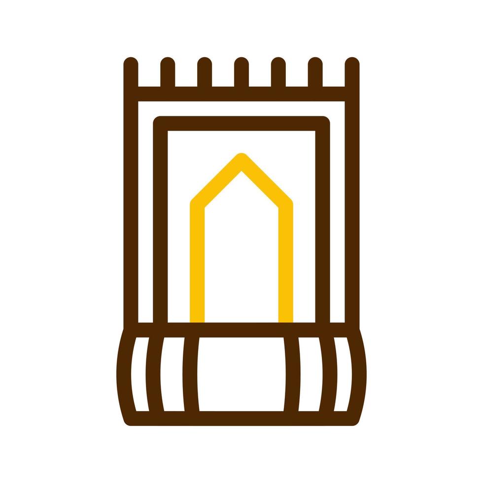 rug icon duocolor brown yellow style ramadan illustration vector element and symbol perfect.