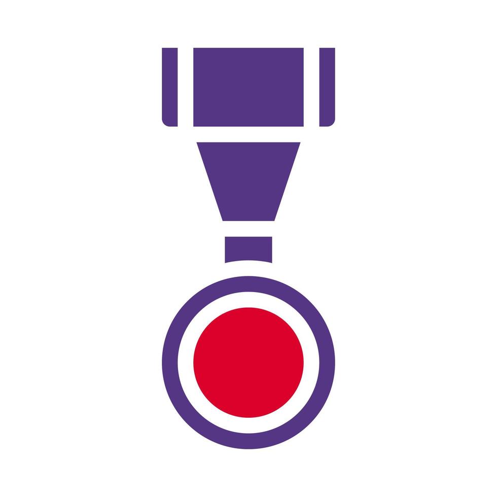 medalla icono sólido rojo púrpura estilo militar ilustración vector Ejército elemento y símbolo Perfecto.