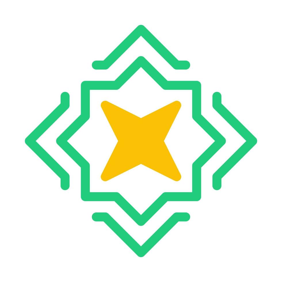 decoration icon duotone green yellow style ramadan illustration vector element and symbol perfect.