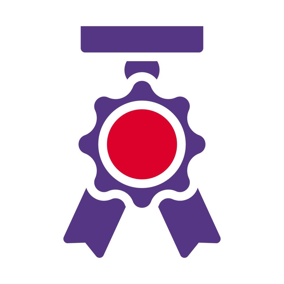 medal icon solid red purple style military illustration vector army element and symbol perfect.