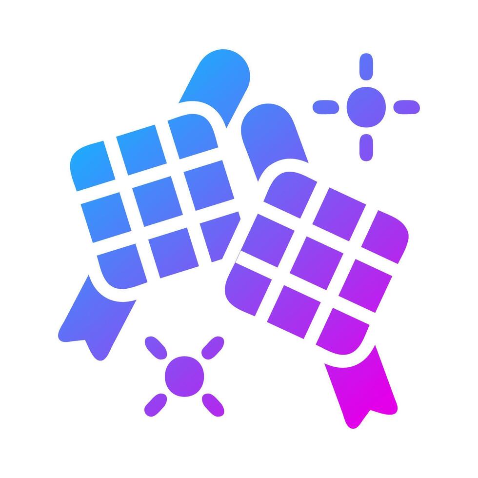 ketupat icon solid gradient purple style ramadan illustration vector element and symbol perfect.