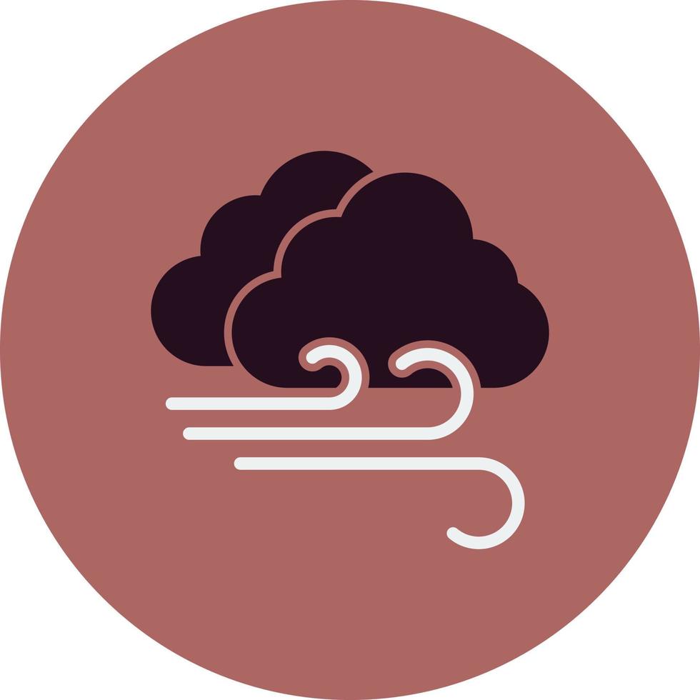 Cloudy Windy Vector Icon