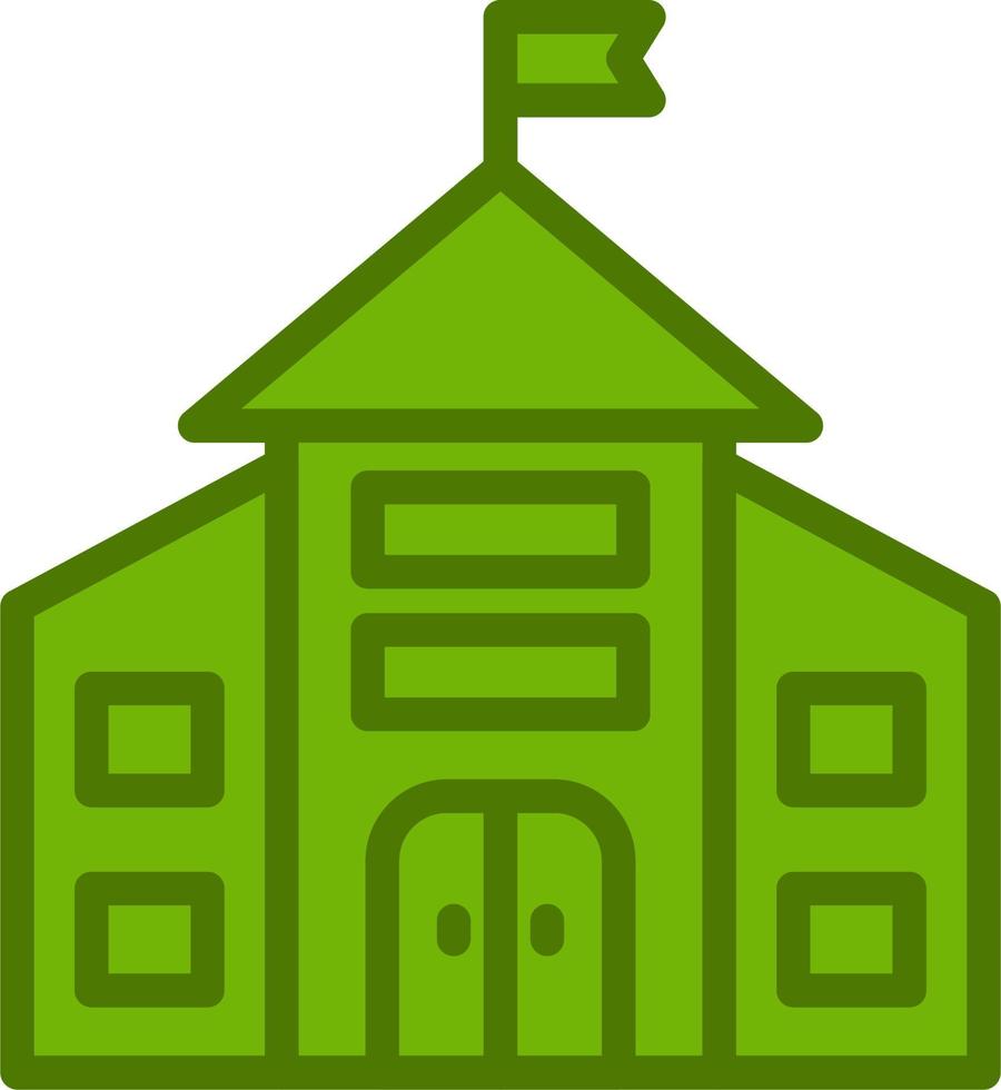 Kindergarten Building Vector Icon