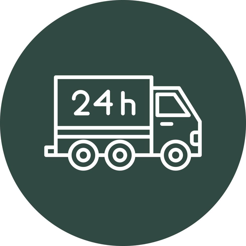 24Hours Delivery Vector Icon