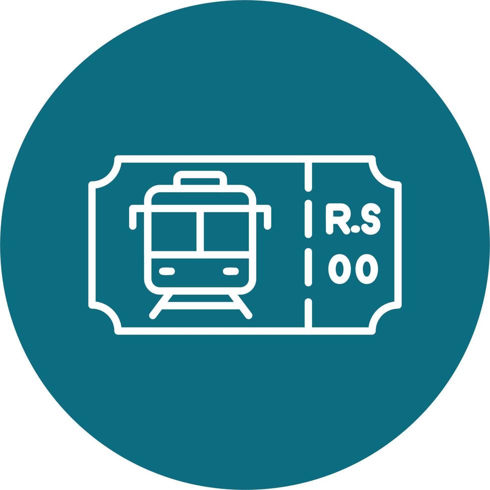 tren boleto vector icono