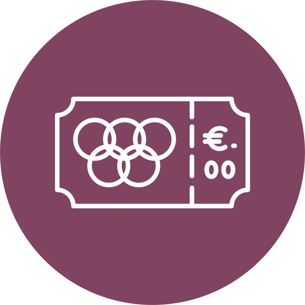 Olympic Ticket Vector Icon