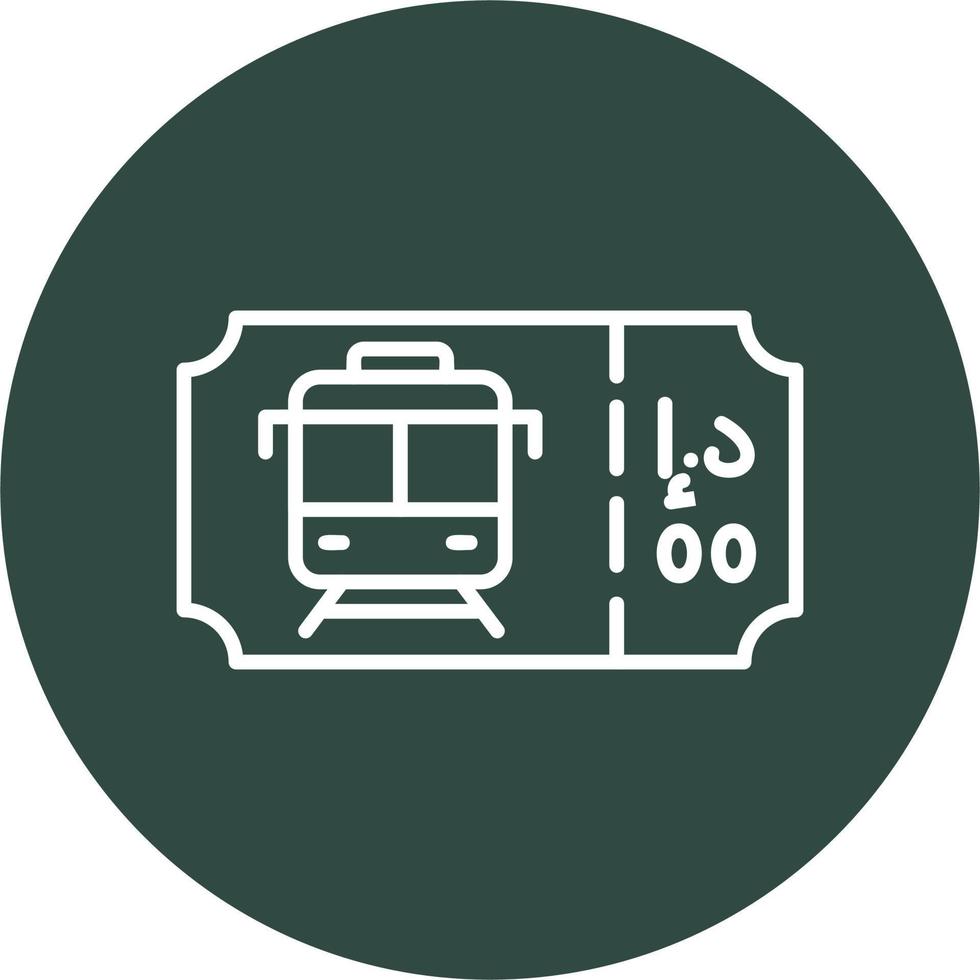 Train Ticket Vector Icon