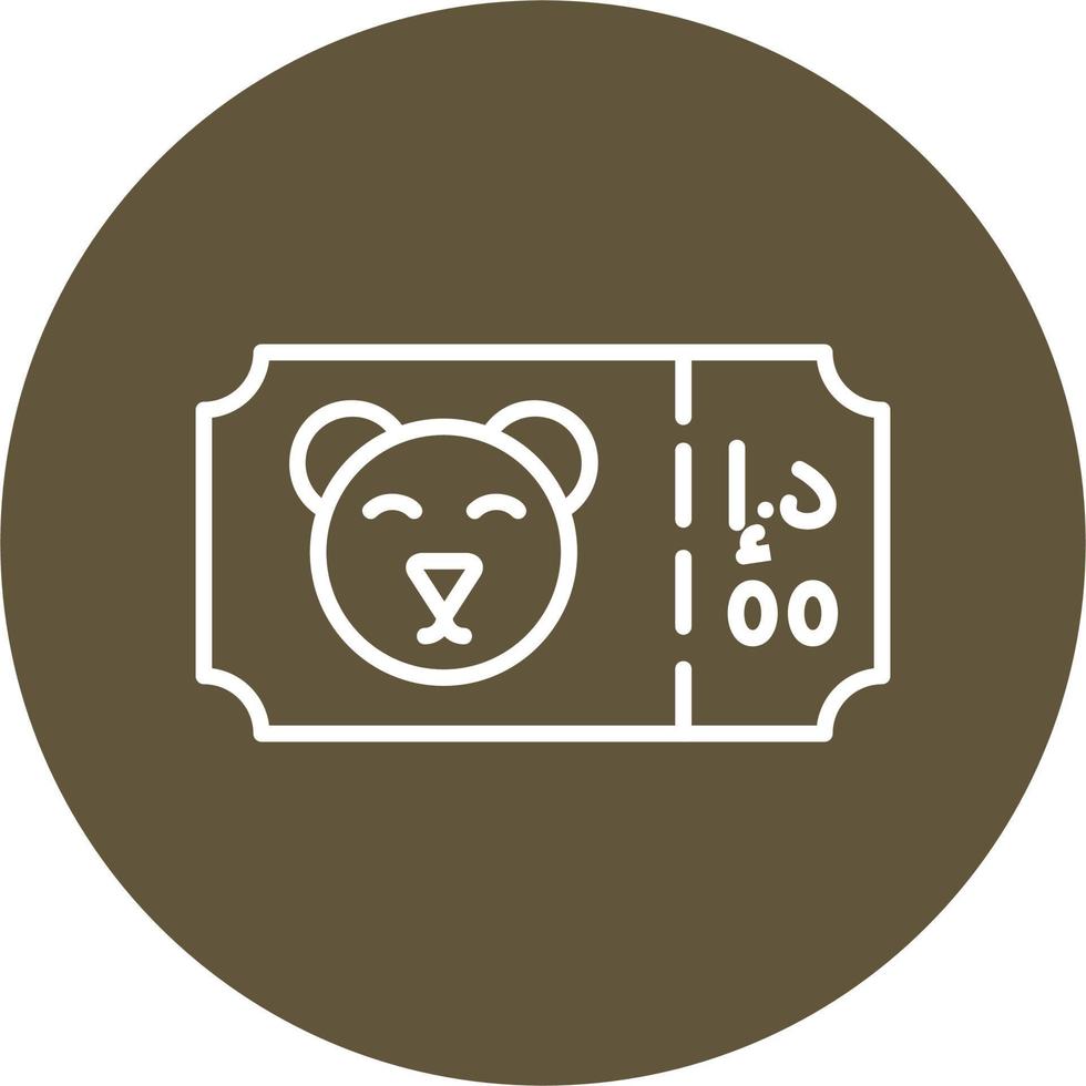 Zoo Ticket Vector Icon