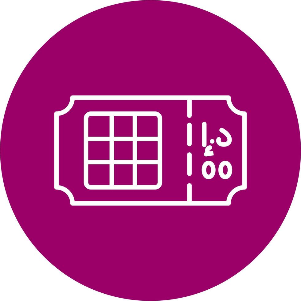 Lottery Ticket Vector Icon