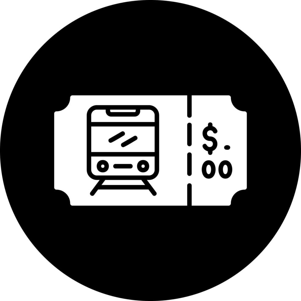 Train Ticket Vector Icon