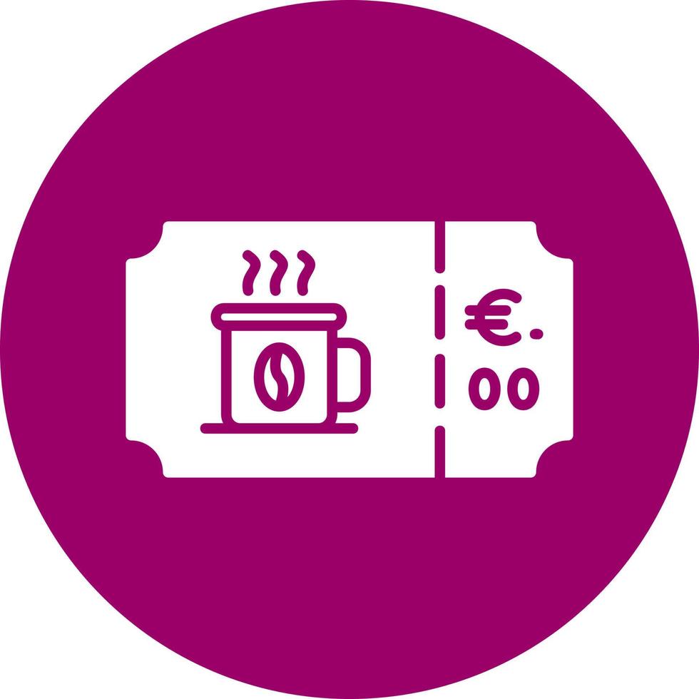 Coffee Ticket Vector Icon