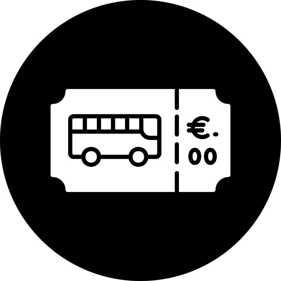 Bus Ticket Vector Icon