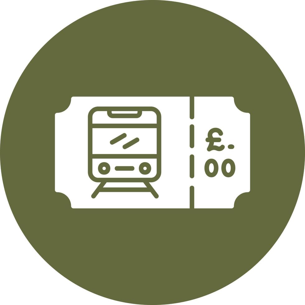 Metro Ticket Vector Icon