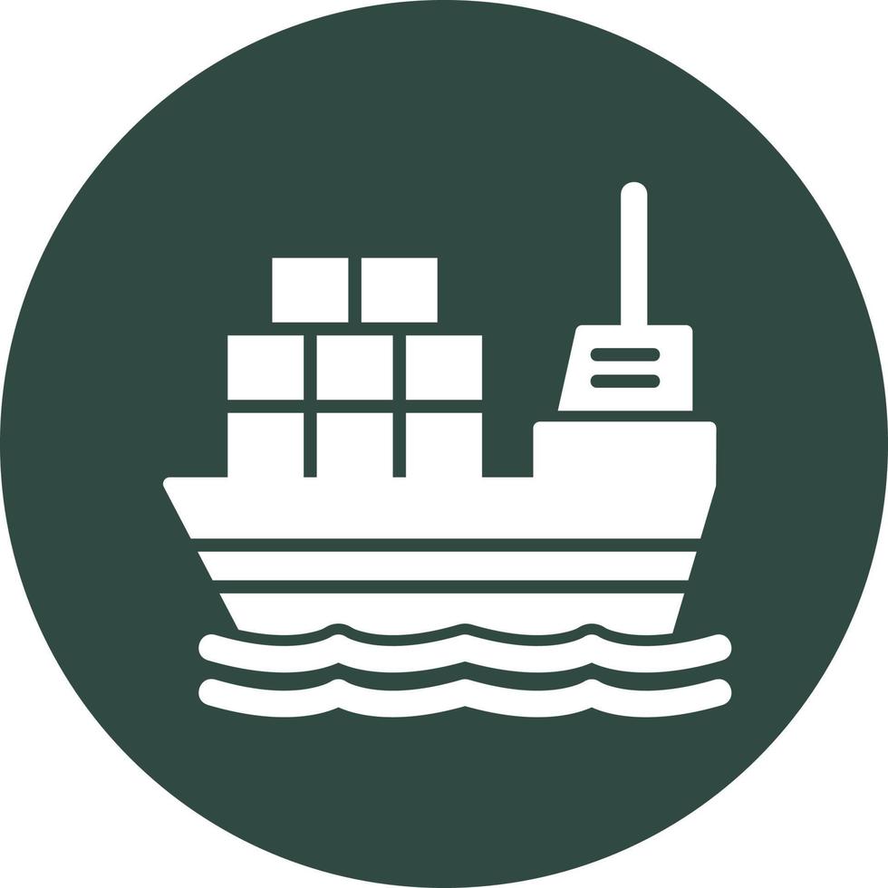 Cargo Ship Vector Icon