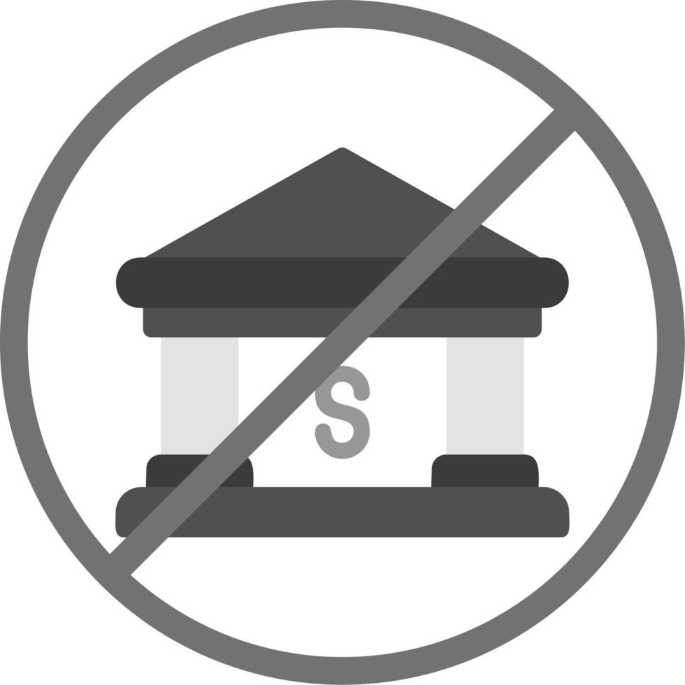 No banco vector icono