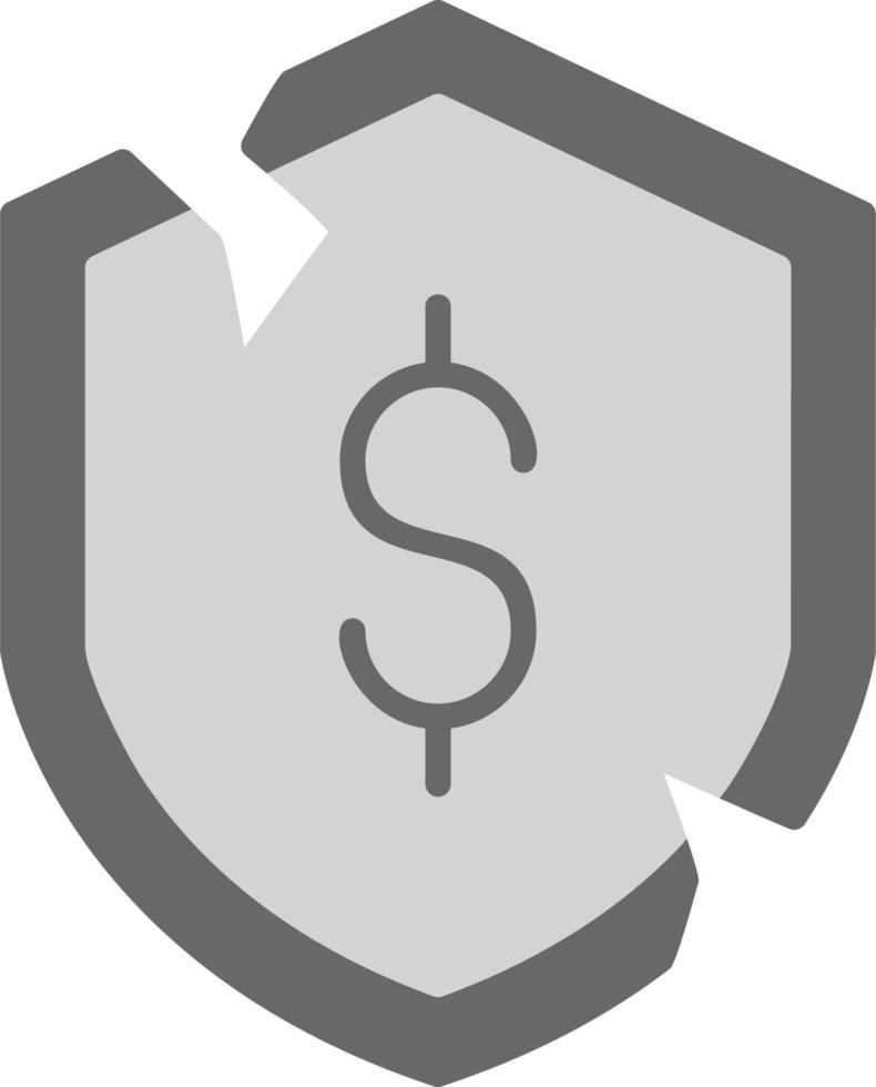 Broken Shield Vector Icon