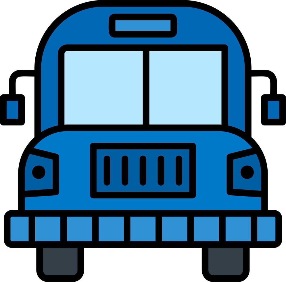 icono de vector de autobús escolar