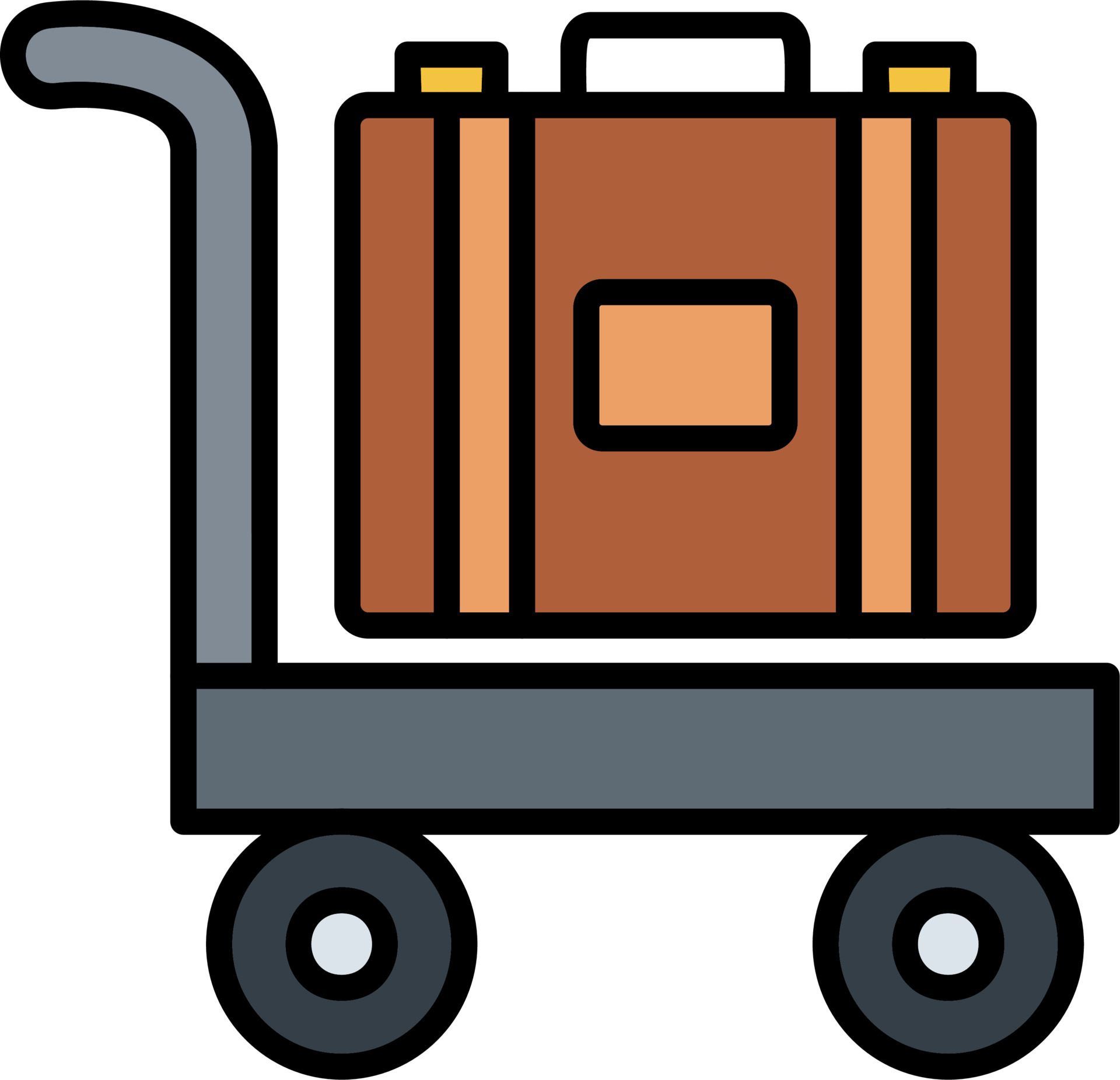 Luggage Cart Vector Icon 20603441 Vector Art at Vecteezy