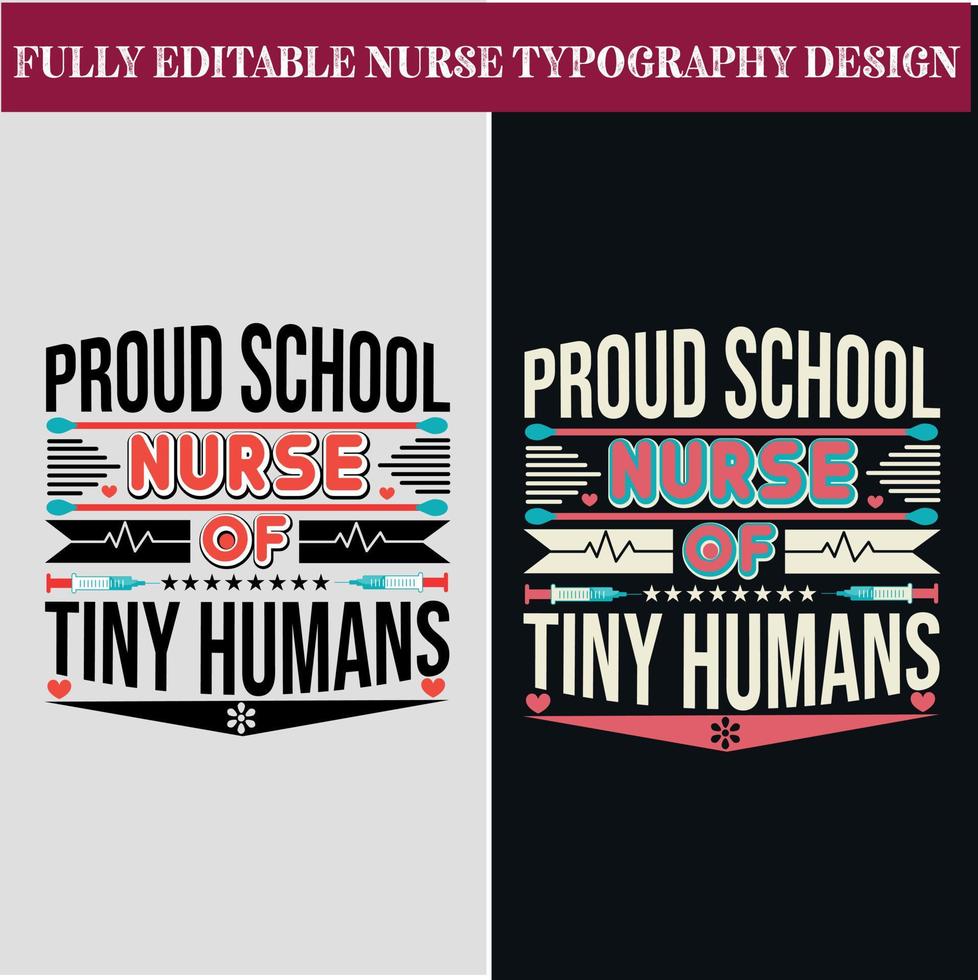 Nurse custom typography t shirt design vector