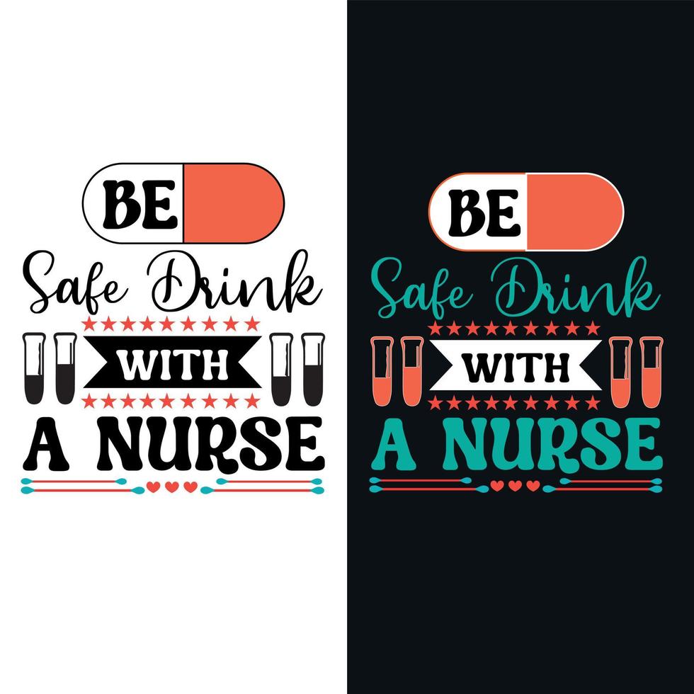 Nurse typography design for t shirt lovers vector