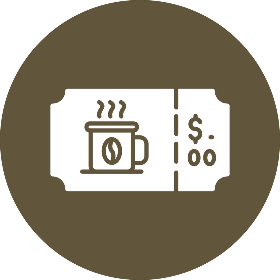 Coffee Ticket Vector Icon