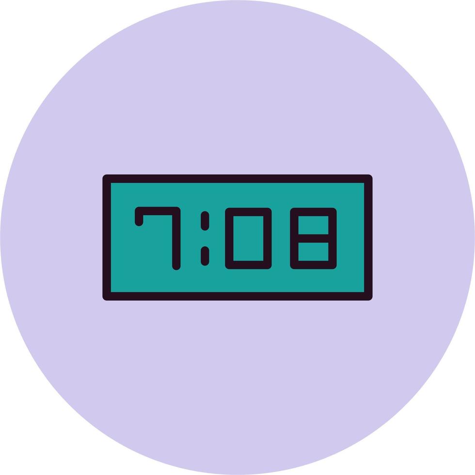 Digital Clock Vector Icon