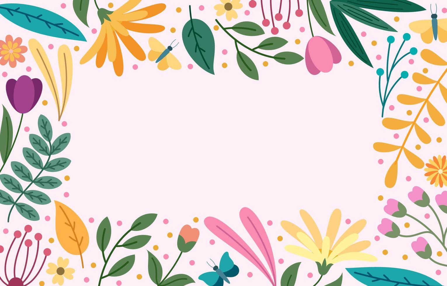 fondo de borde de primavera vector