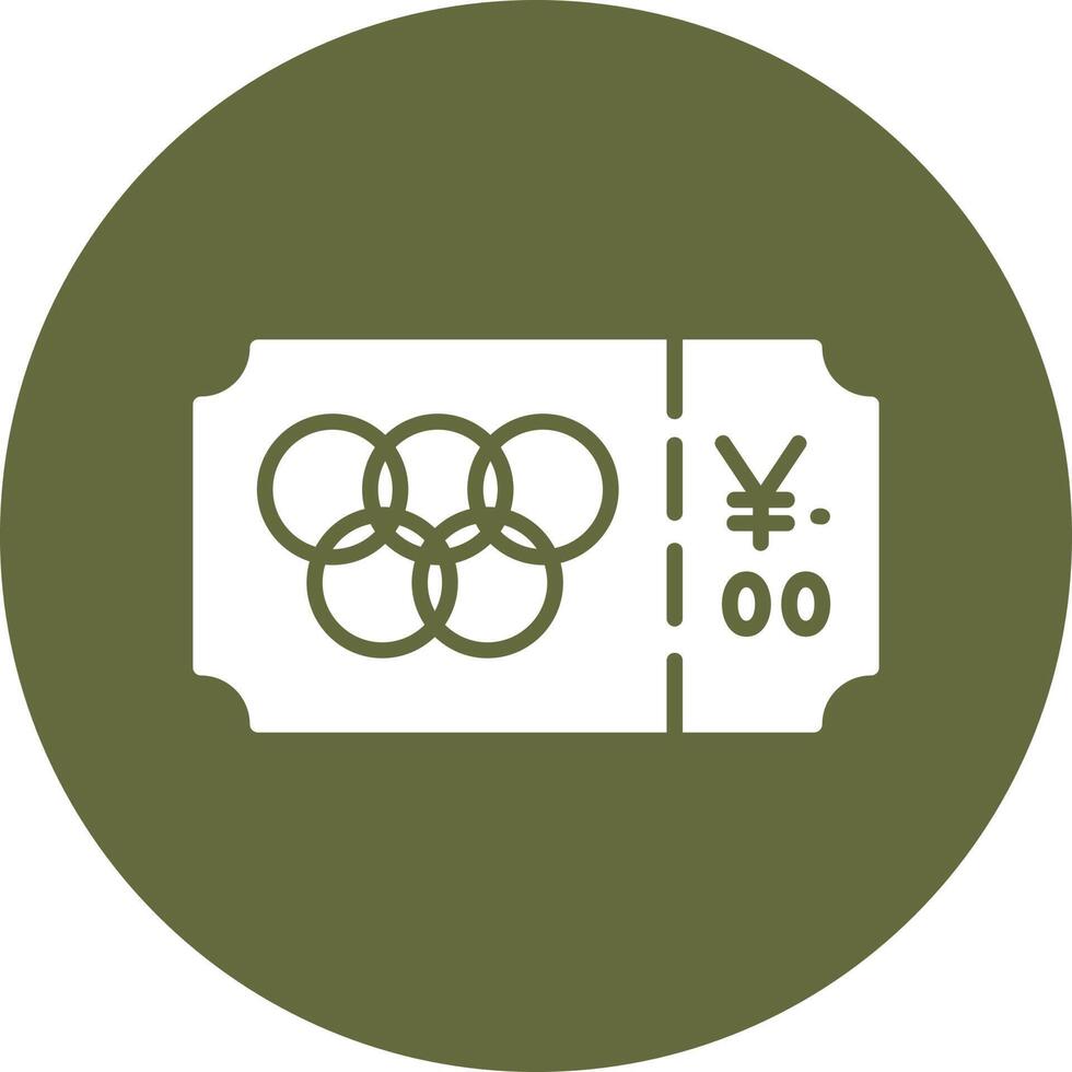 Olympic Ticket Vector Icon