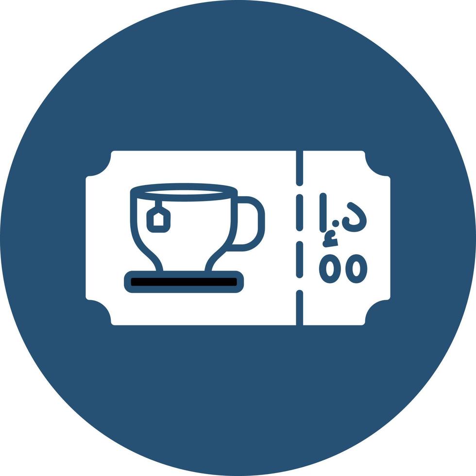 Tea Ticket Vector Icon