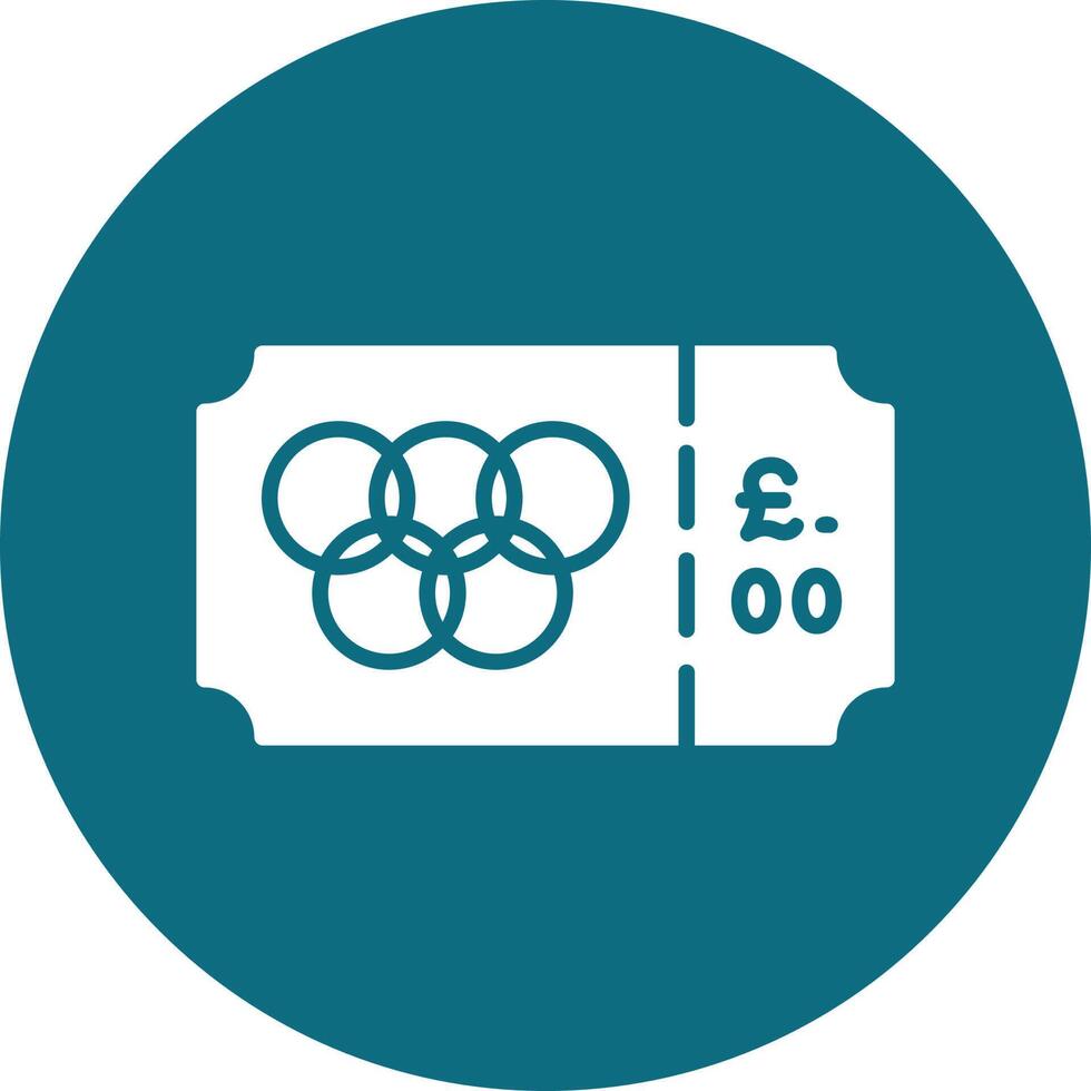 Olympic Ticket Vector Icon