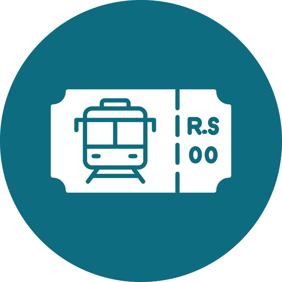 Train Ticket Vector Icon