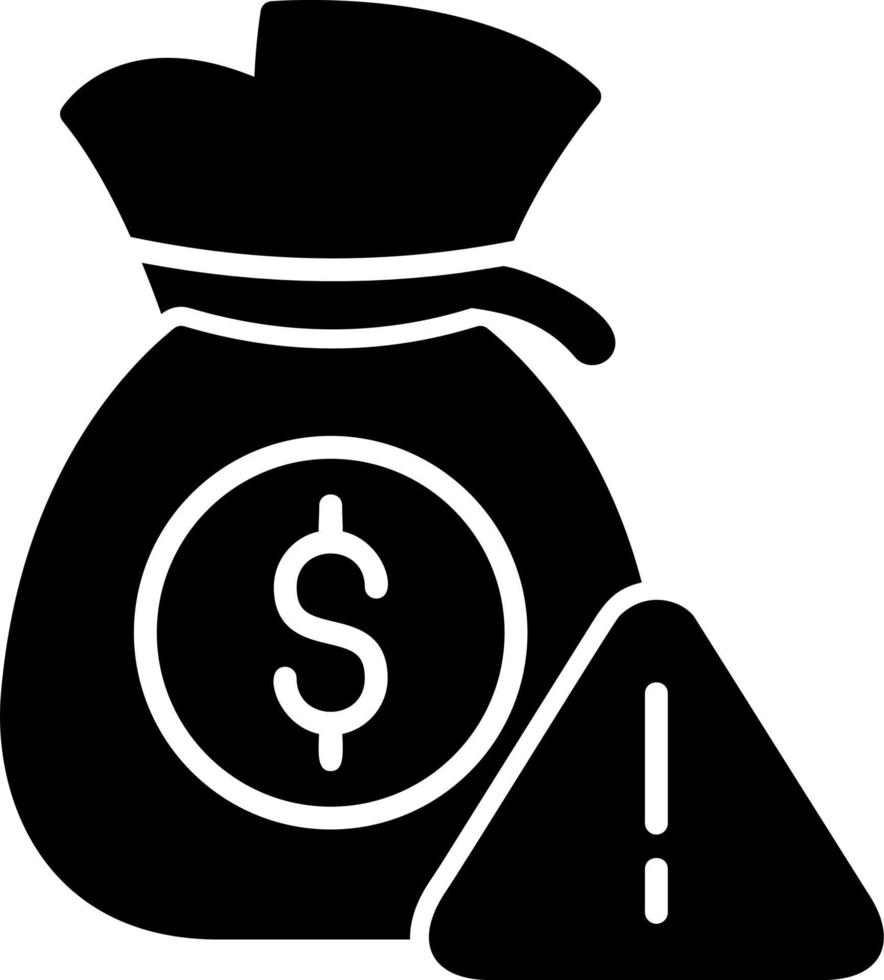 Money Bag Alert Vector Icon