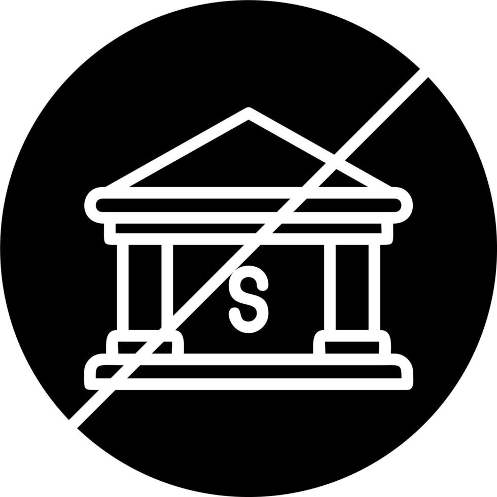 No Bank Vector Icon