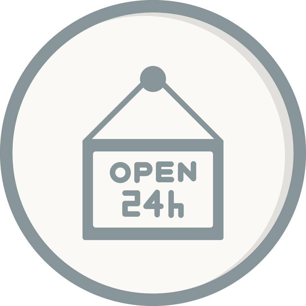 Open Shop 24 Hours Vector Icon