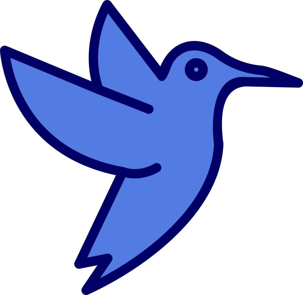 icono de vector de colibrí