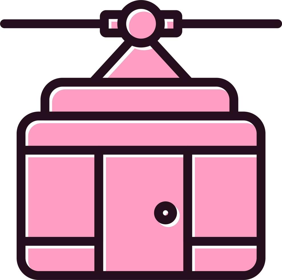 Cable Car Cabin Vector Icon