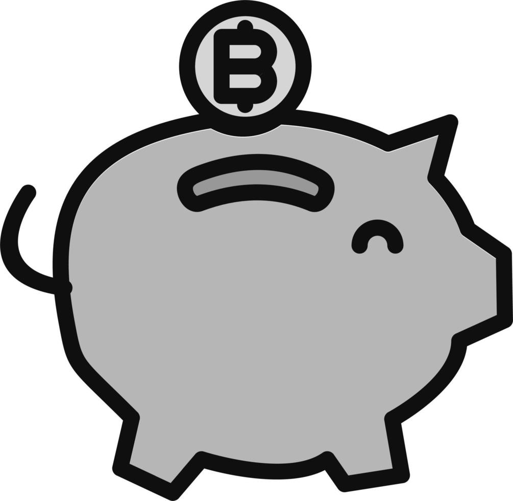 Bitcoin Piggy Bank Vector Icon