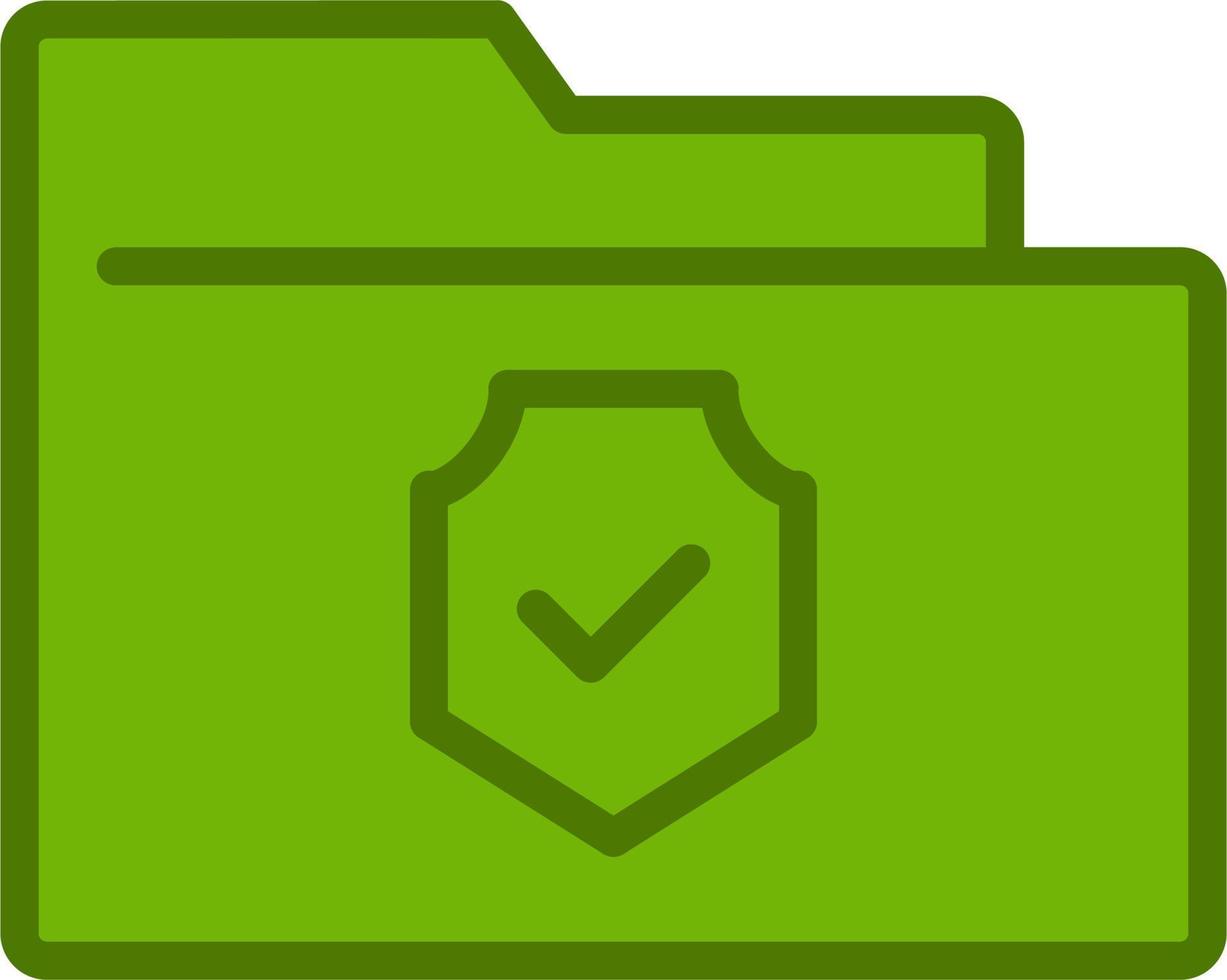 Folder Encryption Vector Icon