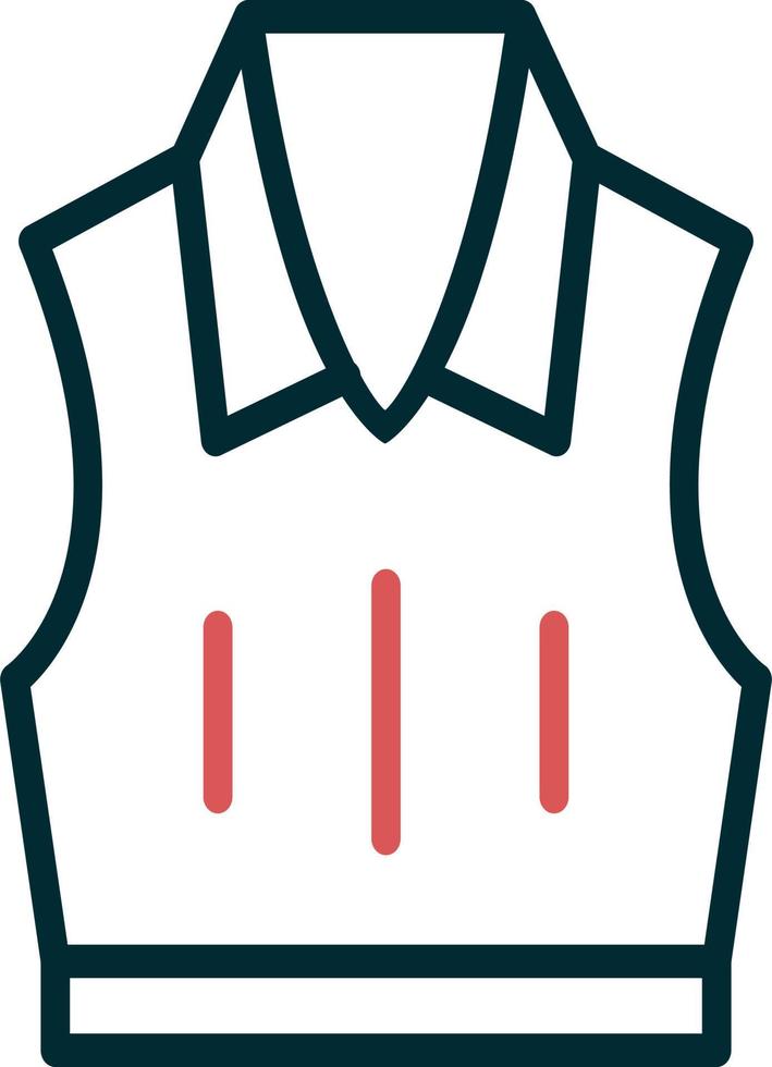 Sleeveless Jacket Vector Icon