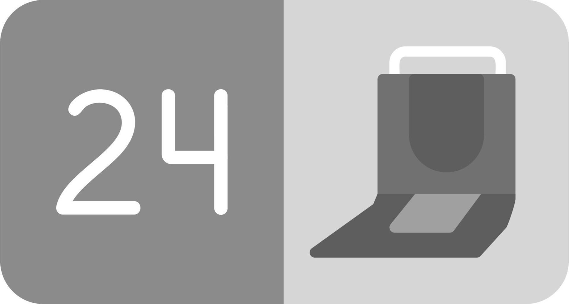Seat Number Twenty Four Vector Icon