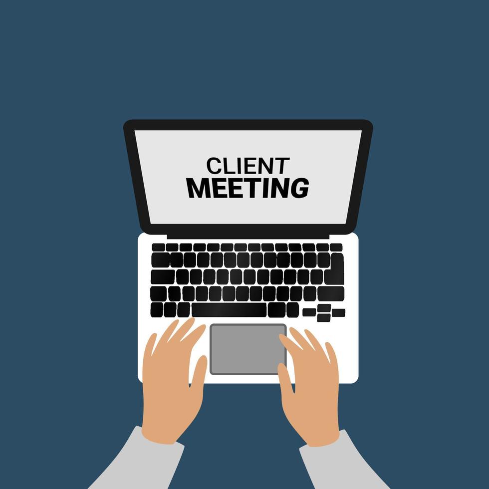 People with laptops to work from home and work from anywhere flat vector illustration concept