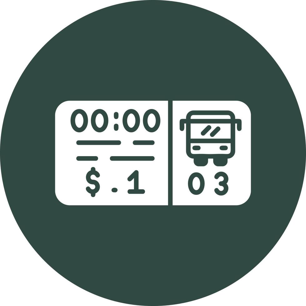 Bus Ticket Vector Icon