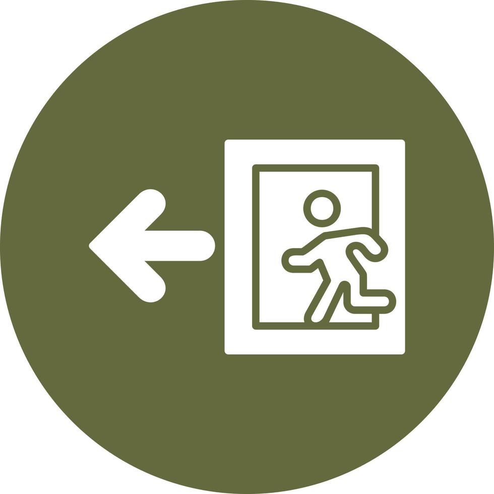 Emergency Exit Sign Vector Icon