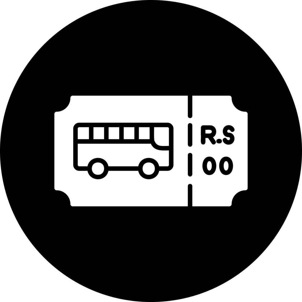 Bus Ticket Vector Icon