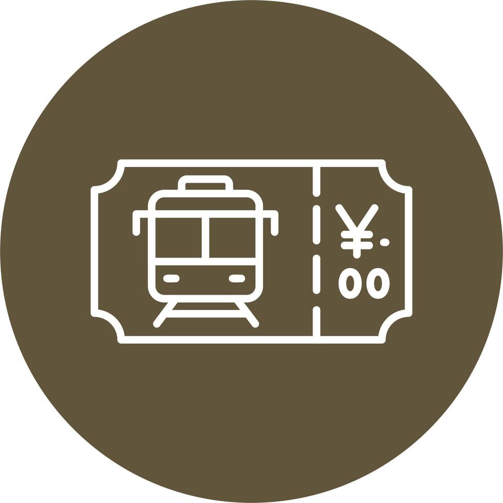 Train Ticket Vector Icon