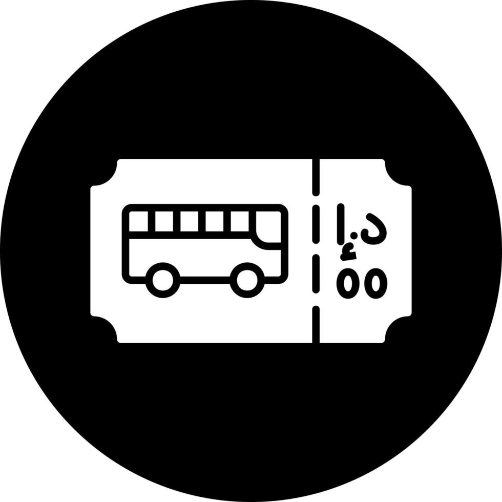 Bus Ticket Vector Icon