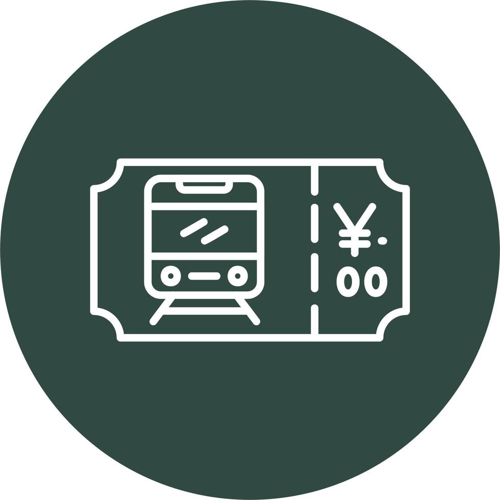 Metro Ticket Vector Icon