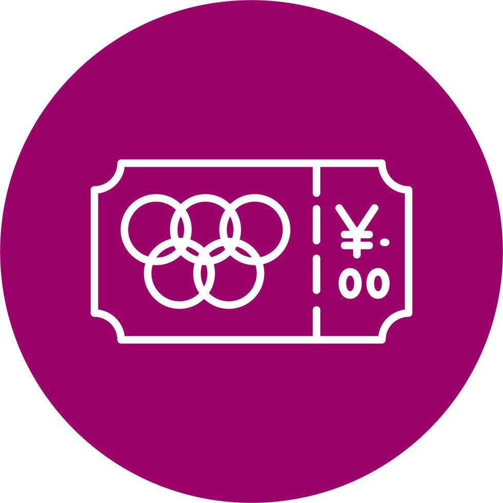 Olympic Ticket Vector Icon