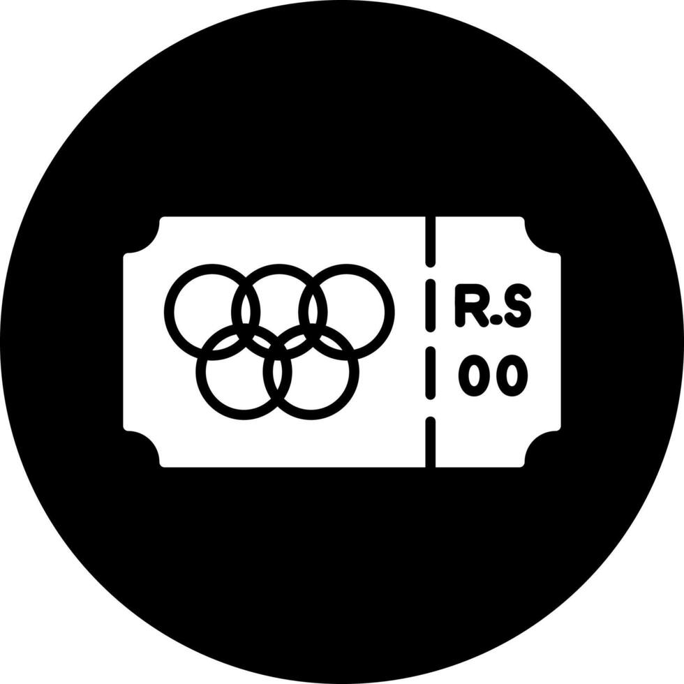 Olympic Ticket Vector Icon