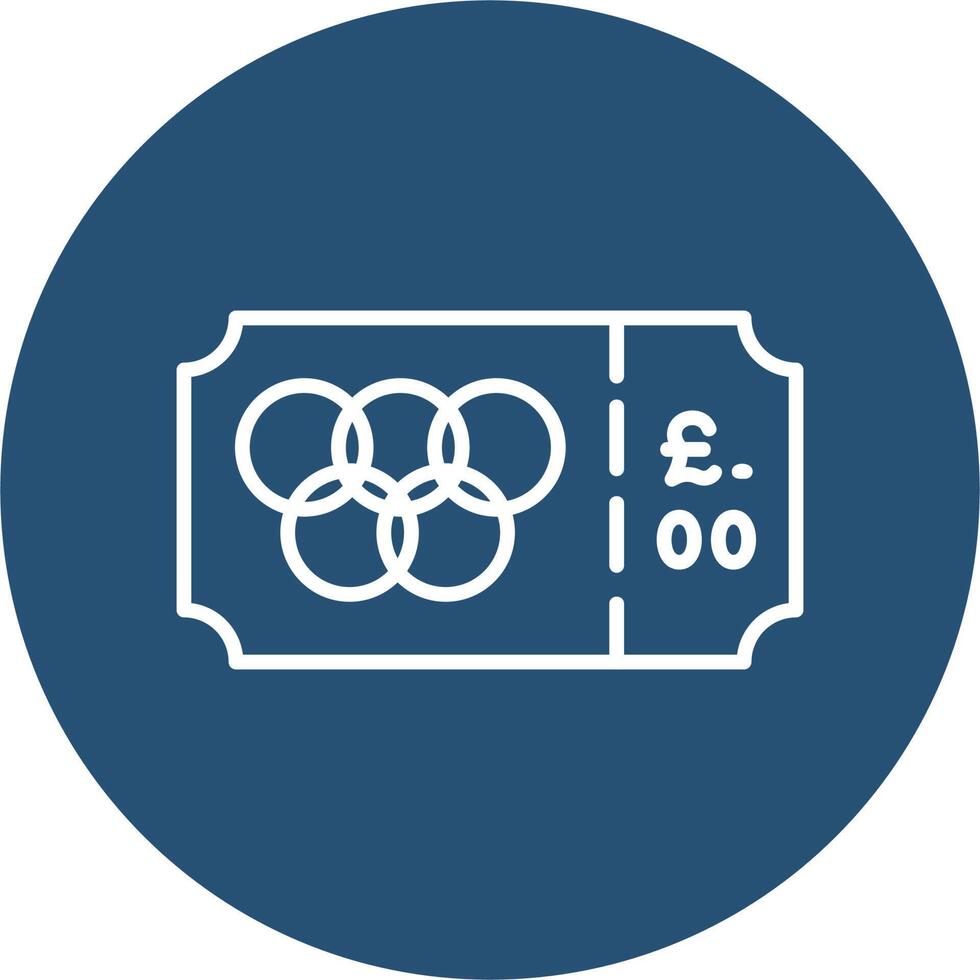 Olympic Ticket Vector Icon